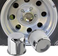 chrome steel center trailer wheel logo