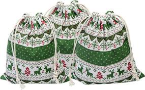 img 4 attached to Christmas Pattern Drawstring Pouches Wedding