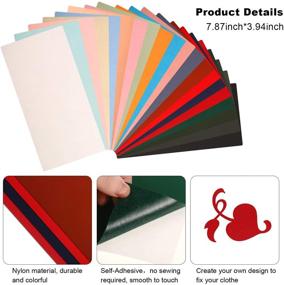 img 3 attached to 🌈 Colorful Self-Adhesive Nylon Repair Patches Kit for Clothes, Jackets & Bags – 20 Pieces