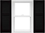 🏠 enhance your home with mid america open louver vinyl shutters - 14.5 x 25, 002 black (1 pair) logo