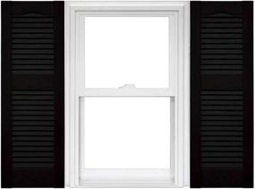 img 1 attached to 🏠 Enhance Your Home with Mid America Open Louver Vinyl Shutters - 14.5 x 25, 002 Black (1 Pair)