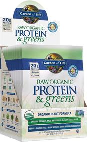 img 4 attached to 🌱 Органический веганский протеиновый порошок с зеленью - Garden of Life Raw Protein & Greens, ванильный вкус - 20г Растительного протеина, обогащенный кале, шпинатом, морковью, свеклой - Пробиотики и ферменты, низкокалорийная смесь для коктейля - 10 порций