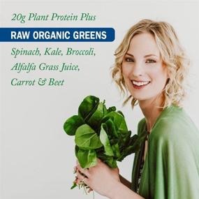 img 3 attached to 🌱 Органический веганский протеиновый порошок с зеленью - Garden of Life Raw Protein & Greens, ванильный вкус - 20г Растительного протеина, обогащенный кале, шпинатом, морковью, свеклой - Пробиотики и ферменты, низкокалорийная смесь для коктейля - 10 порций