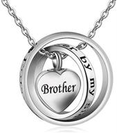 forever in my heart: jesse ortega urn necklace for ashes - stainless steel keepsake cremation jewelry logo