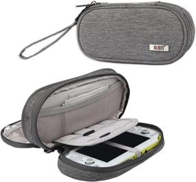 img 4 attached to 🎮 Premium Double Compartment Storage Case for PS Vita and PSP - Portable Gray Carrying Bag with Protective Travel Organizer - Compatible with PSV, Accessories, and More