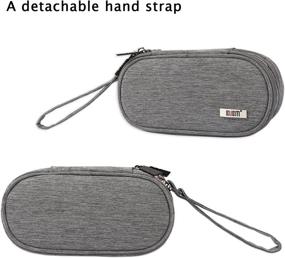 img 1 attached to 🎮 Premium Double Compartment Storage Case for PS Vita and PSP - Portable Gray Carrying Bag with Protective Travel Organizer - Compatible with PSV, Accessories, and More