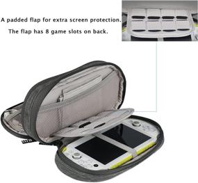 img 3 attached to 🎮 Premium Double Compartment Storage Case for PS Vita and PSP - Portable Gray Carrying Bag with Protective Travel Organizer - Compatible with PSV, Accessories, and More