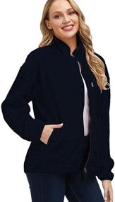 img 2 attached to 🧥 Kisscynest Womens Fleece Jacket: Ultimate Style and Comfort for Women's Clothing