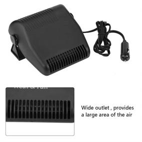img 2 attached to 🔥 12V Car Auto Heating Cooling Fan, Dual-Function Ceramic Windshield Defroster Wide Outlet 150W - Portable Cooling Fan Heater