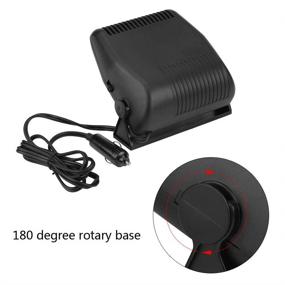 img 1 attached to 🔥 12V Car Auto Heating Cooling Fan, Dual-Function Ceramic Windshield Defroster Wide Outlet 150W - Portable Cooling Fan Heater