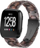 💎 stylish and durable junboer light fitbit versa watch band - resin band with steel buckle for fitbit versa/fitbit versa 2/fitbit versa lite - perfect fit for women, girls, and men logo