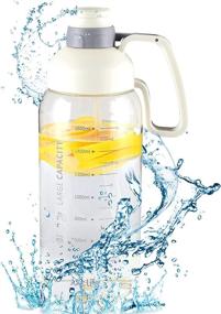 img 4 attached to 🚰 Stay Hydrated on-the-go with this BPA Free 1/2 Gallon Fitness Water Jug - White