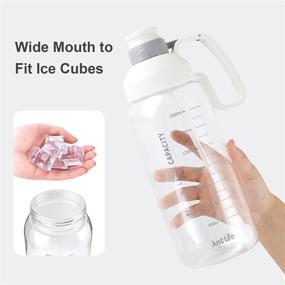 img 1 attached to 🚰 Stay Hydrated on-the-go with this BPA Free 1/2 Gallon Fitness Water Jug - White