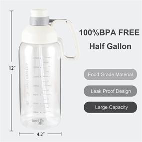 img 3 attached to 🚰 Stay Hydrated on-the-go with this BPA Free 1/2 Gallon Fitness Water Jug - White