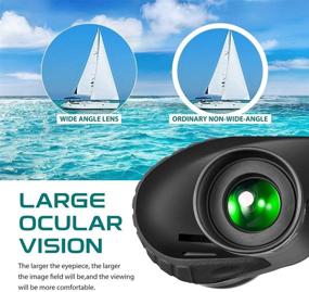 img 2 attached to ⛵ Black Hooway 7x50 Marine Binoculars with Waterproof Design, Internal Rangefinder & Compass - Ideal for Navigation and Boating