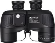 ⛵ black hooway 7x50 marine binoculars with waterproof design, internal rangefinder & compass - ideal for navigation and boating logo