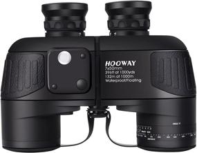 img 4 attached to ⛵ Black Hooway 7x50 Marine Binoculars with Waterproof Design, Internal Rangefinder & Compass - Ideal for Navigation and Boating