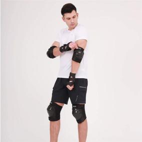 img 3 attached to 🛡️ Protective Knee Pads, Elbow Pads & Wrist Guards Set by GEQID – Ideal for Adults and Youth Kids