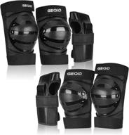 🛡️ protective knee pads, elbow pads & wrist guards set by geqid – ideal for adults and youth kids логотип