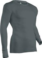 indera men's tall rib knit thermal underwear top in cotton logo