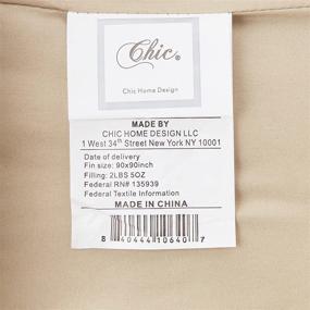 img 1 attached to 🛏️ Chic Home CS0640-701-AN 10 Piece Serenity Comforter Set, Queen - Elegant Beige Collection for Luxurious Bedroom Décor