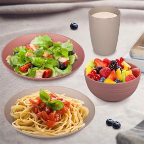 img 1 attached to 🍽️ Insetfy Unbreakable Lightweight Dishwasher-safe Dinnerware: Durability & Convenience Combined