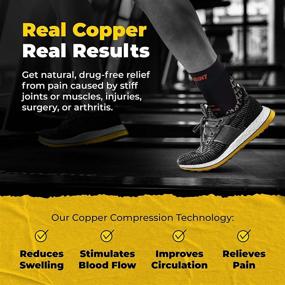 img 3 attached to CopperJoint Arch Support Compression Socks - Foot Sleeve For Plantar Fasciitis - Heel Pain, Achilles Tendonitis, Inflammation Relief - Enhances Circulation - Heal & Recover With Copper Ions (Large)