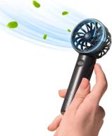 ⛄ bluefeel lightweight mini head portable fan pro - 24 hours korean handheld portable usb rechargeable turbo strong cooling wind 3 speeds powerful personal fan for travel office room household sport [black] - enhanced seo-friendly product title logo