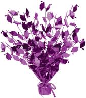 🎓 purple graduate cap gleam 'n burst centerpiece: a stunning party accessory (1 count) (1/pkg) logo