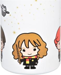 img 1 attached to 🧙 White Harry Potter Stainless Steel Water Bottle with Chibi Harry, Ron, and Hermione Characters - Double Wall Insulated - 550ml Capacity