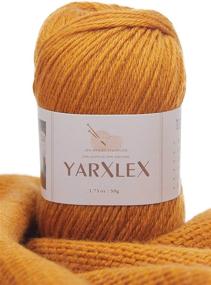 img 4 attached to 🧶 Premium Quality YarXlex 35% Merino Wool Yarn - Ginger, 001 for Knitting and Crocheting