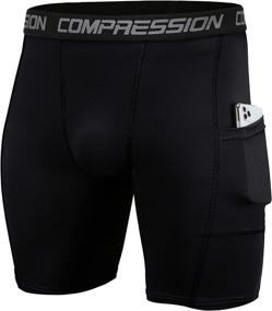 img 1 attached to Holure Sport Compression Shorts Stripe Sports & Fitness for Australian Rules Football