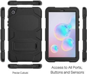 img 1 attached to 📱 SEO-friendly: Samsung Galaxy Tab A 8.4 Case 2020, Bingcok Heavy Duty Rugged Full-Body Hybrid Shockproof Cover with Kickstand and Drop Protection for SM-T307 (Black)