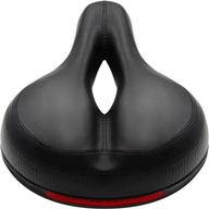 ultimate comfort bike seat: silicone waterproof, sturdy & shock-absorbing saddle with taillight, reflective strip & double shock absorber ball – universal fit logo