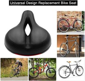 img 2 attached to Ultimate Comfort Bike Seat: Silicone Waterproof, Sturdy & Shock-Absorbing Saddle with Taillight, Reflective Strip & Double Shock Absorber Ball – Universal Fit