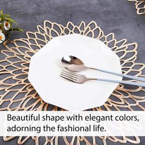 img 3 attached to 💫 Add a Touch of Elegance with VEOLEY Metallic Placemats Centerpiece Decoration