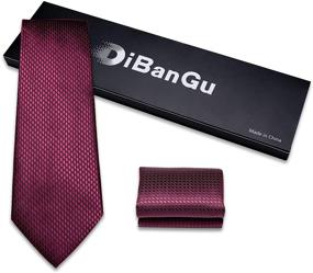 img 2 attached to 👔 Complete Your Sophisticated Look with DiBanGu Necktie Handkerchief Pocket Cufflink Set
