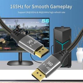 img 1 attached to Ultra High Speed DisplayPort Cable: 8K@60Hz & 4K@144Hz - 9.9ft DP Cable 1.4