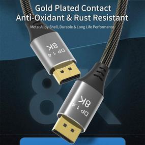 img 2 attached to Ultra High Speed DisplayPort Cable: 8K@60Hz & 4K@144Hz - 9.9ft DP Cable 1.4