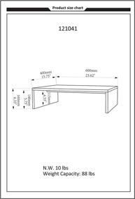 img 1 attached to Convenience Concepts Designs2Go Small 🖥️ TV/Monitor Riser in Sleek Black Finish