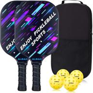 🎾 albad pickleball paddle durable bundle with carrying bag - set of 2 graphite pickleball paddles and 4 yellow balls, ideal for indoor & outdoor play - lightweight pickleball racket for enhanced performance логотип