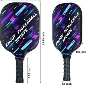 img 1 attached to 🎾 ALBAD Pickleball Paddle Durable Bundle with Carrying Bag - Set of 2 Graphite Pickleball Paddles and 4 Yellow Balls, Ideal for Indoor & Outdoor Play - Lightweight Pickleball Racket for Enhanced Performance