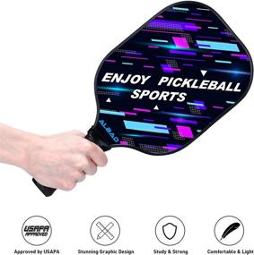 img 3 attached to 🎾 ALBAD Pickleball Paddle Durable Bundle with Carrying Bag - Set of 2 Graphite Pickleball Paddles and 4 Yellow Balls, Ideal for Indoor & Outdoor Play - Lightweight Pickleball Racket for Enhanced Performance