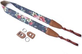 img 1 attached to 📷 Adjustable Vintage Floral Camera Strap for Women/Men - Neck & Shoulder Belt for Nikon/Canon/Sony/Olympus/Samsung/Pentax ETC DSLR/SLR