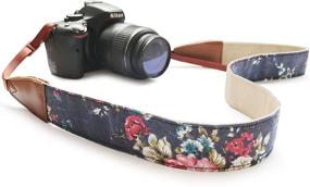 img 3 attached to 📷 Adjustable Vintage Floral Camera Strap for Women/Men - Neck & Shoulder Belt for Nikon/Canon/Sony/Olympus/Samsung/Pentax ETC DSLR/SLR