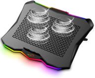 🖥️ aicheson rgb laptop cooling cooler pad for 15.6-17.3 inch notebooks, metal panel, 3 cooling fans logo