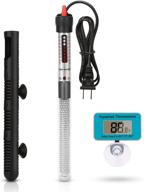 🐠 300 watt kinbo submersible fish tank heater with adjustable temperature, diving thermometer, protective case, and suction cup логотип