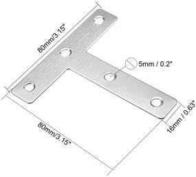 img 2 attached to Uxcell 80Mmx80Mm Corner Repair Brackets