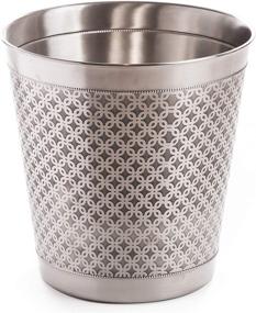 img 2 attached to BINO Metal Waste Basket Bathroom Trash Can: Perfect for Bedroom, Home Office, Dorm, College, Kitchen