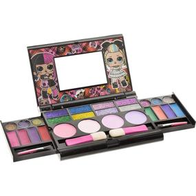 img 3 attached to 💄 L.O.L Surprise! Townley Girl Cosmetic Compact Set - Mirror, Lip Glosses, Blushes, Brushes, Eye Shadows - Colorful Portable Foldable Make Up Beauty Kit for Girls